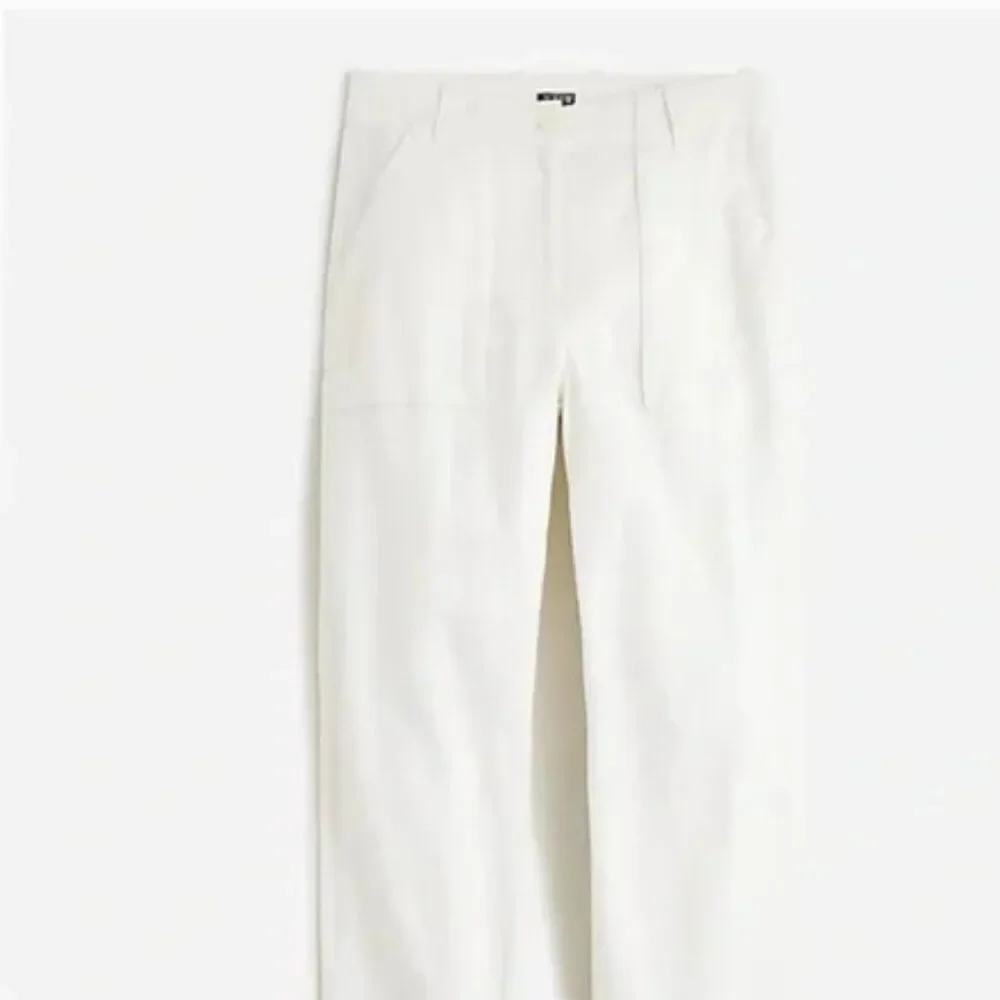 J. Crew bx764 Seaside cargo pant in linen-TENCEL™ lyocell blend White NWt 12P